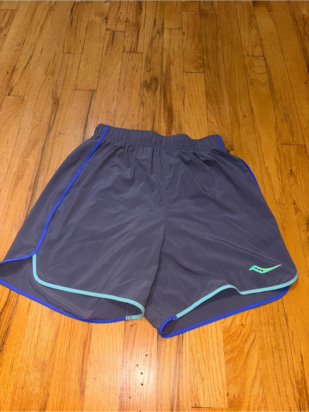 Saucony Men’s Small Gray Blue Running Athletic Shorts